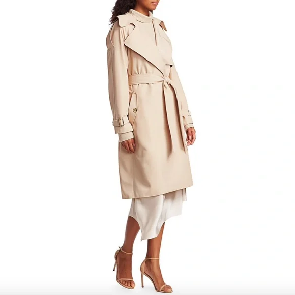NWT $595 Alice + Olivia Adrien Trench Coat XS - Picture 3 of 15